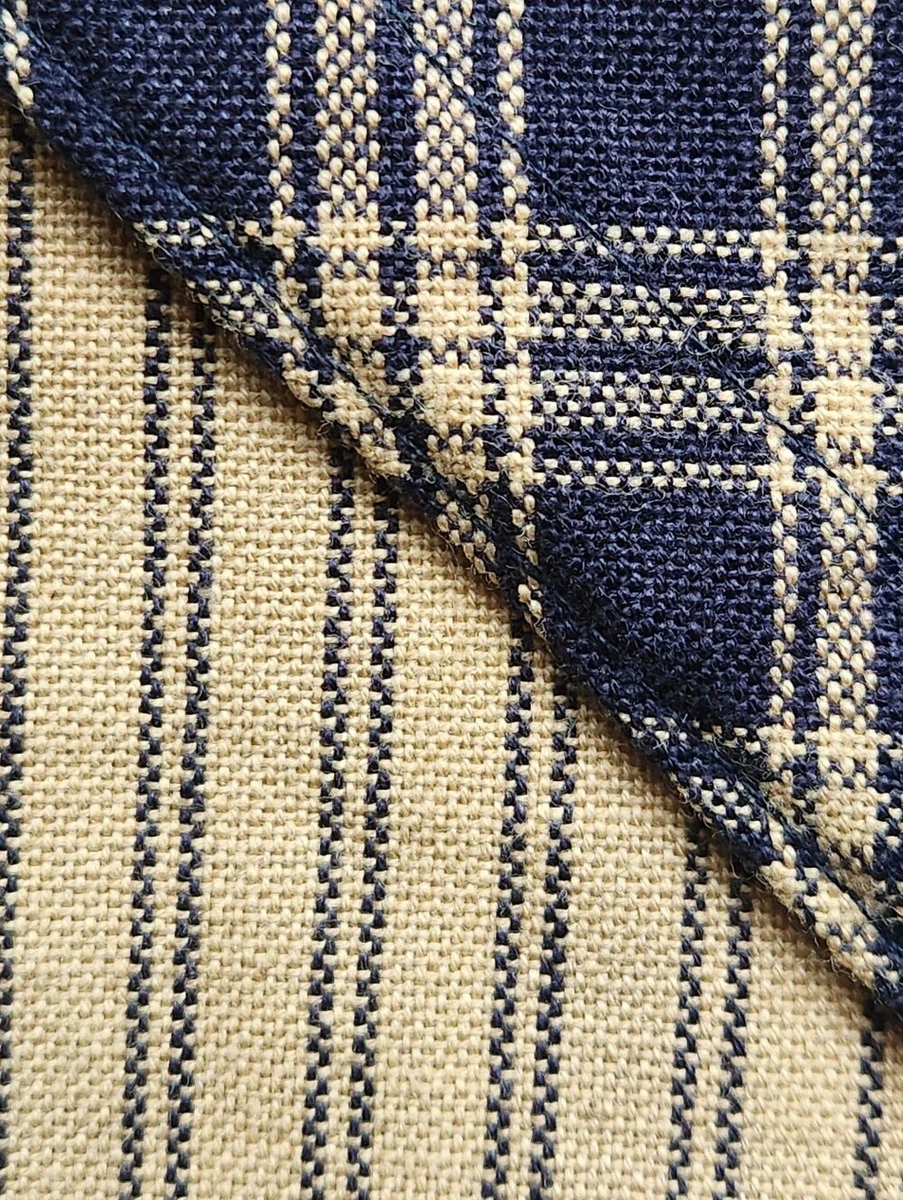 NWOT Park Designs Sturbridge Navy Lined Point Valances Set/2 Farmhouse 72x15